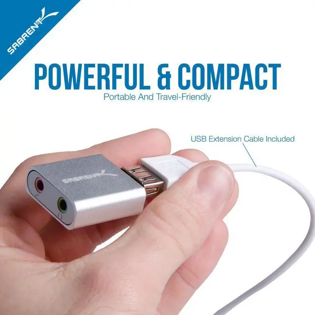 Alt view image 20 of 20 - SABRENT AU-EMAC USB EXTERNAL STEREO SOUND ADAPTER