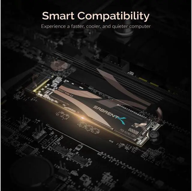 Alt view image 6 of 7 - SABRENT 500GB Rocket Nvme PCIe 4.0 M.2 2280 Internal SSD Maximum Performance Solid State Drive (Latest Version) (SB-ROCKET-NVMe4-500)