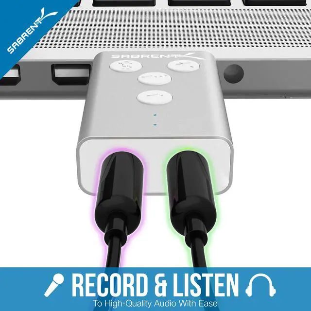 Alt view image 7 of 11 - SABRENT Aluminum USB External 3D Stereo Sound Adapter for Windows and Mac. Plug and Play No Drivers Needed. [Silver] (AU-DDAS)