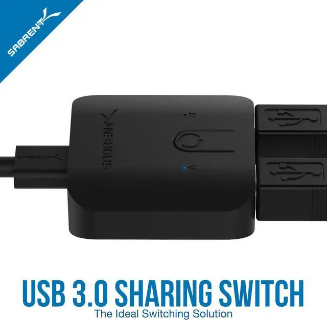 Alt view image 3 of 9 - SABRENT USB 3.0 Sharing Switch for Multiple Computers and Peripherals LED Device Indicators (USB-SW30)
