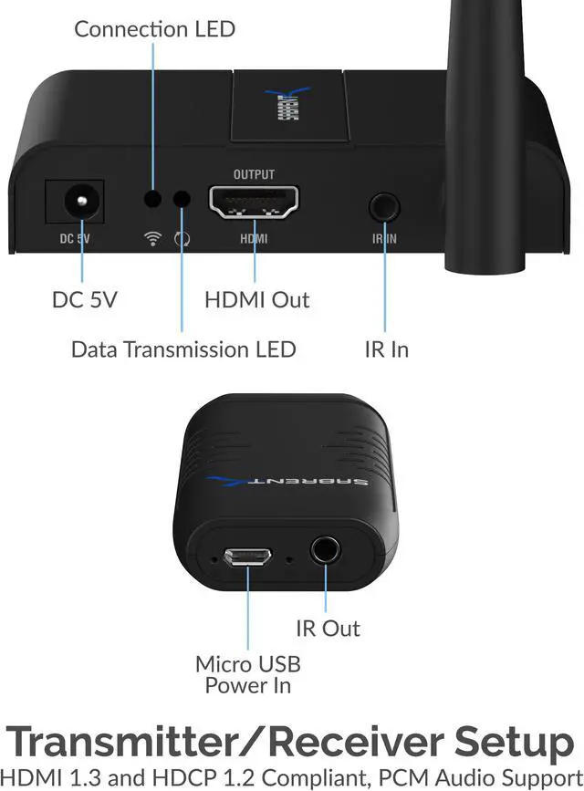 Alt view image 5 of 14 - Sabrent HDMI Wireless Extender (DA-HDWE)