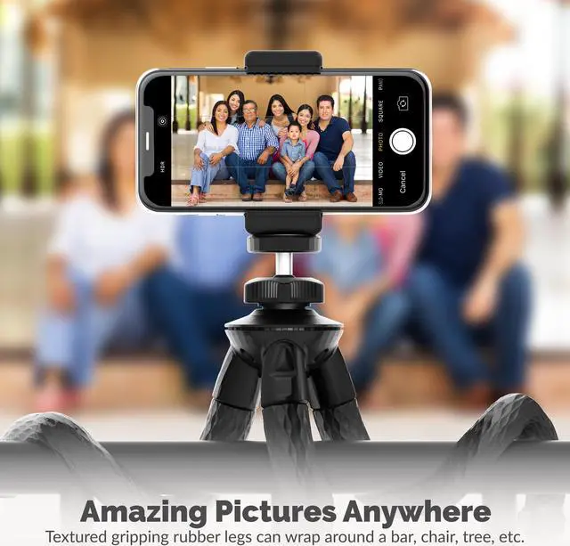 Alt view image 6 of 10 - Sabrent Universal Flexible Tripod Standard Tripod Mount [GoPro Mount Adapter Included] (TP-FLTP)