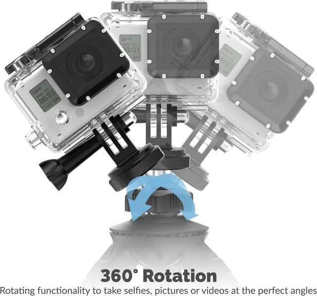 Alt view image 5 of 10 - Sabrent Universal Flexible Tripod Standard Tripod Mount [GoPro Mount Adapter Included] (TP-FLTP)