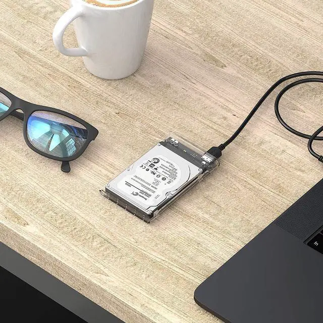 Alt view image 7 of 16 - SABRENT 2.5-Inch SATA to USB 3.0 Tool-Free Clear External Hard Drive Enclosure [Optimized for SSD, Supports UASP SATA III] (EC-OCUB)