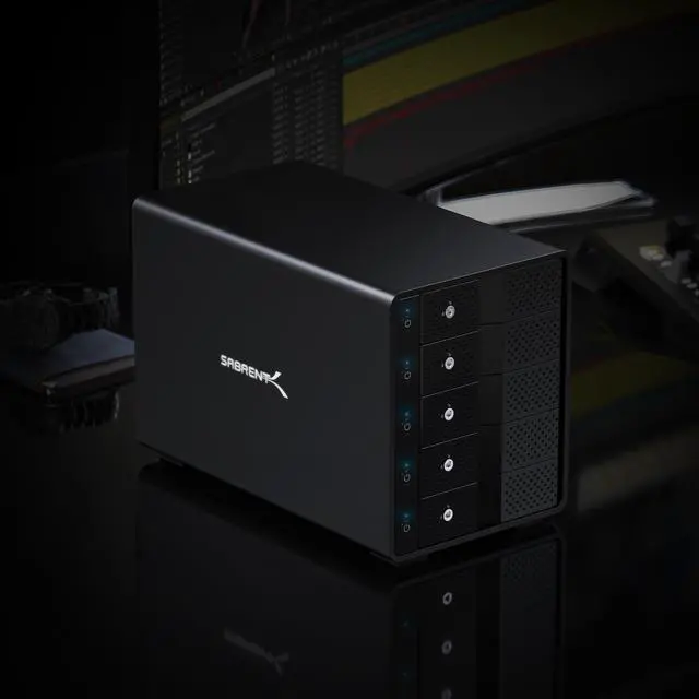 Alt view image 6 of 12 - SABRENT USB 3.2 5-Bay 3.5" SATA Hard Drive Tray-Less Docking Station (DS-SC5B)