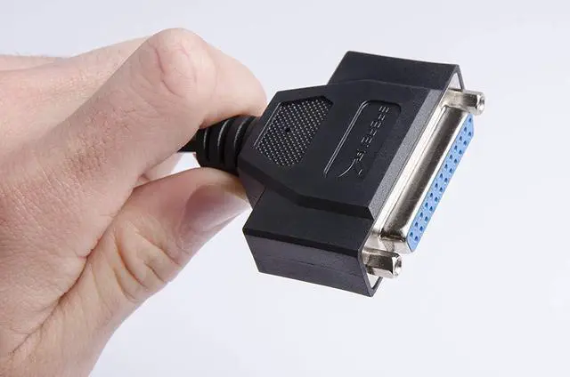 Alt view image 3 of 7 - SABRENT USB 2.0 to DB25 IEEE-1284 Parallel Printer Cable Adapter [THUMBSCREWS Connectors] (CB-DB25)