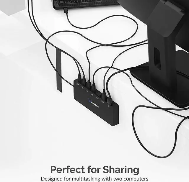 Alt view image 6 of 11 - SABRENT 2-Port USB Type-C KVM Switch with 60 Watt Power Delivery Option (USB-KCPD)