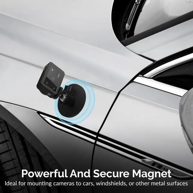Alt view image 5 of 9 - SABRENT Rubber-Coated Magnetic Mount for Action Cam / Cameras and Small DSLR (CS-MG88)