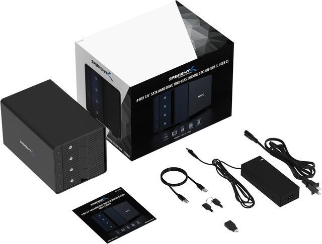 Alt view image 8 of 10 - SABRENT USB 3.2 4-Bay 3.5" SATA Hard Drive Tray-Less Docking Station (DS-SC4B)