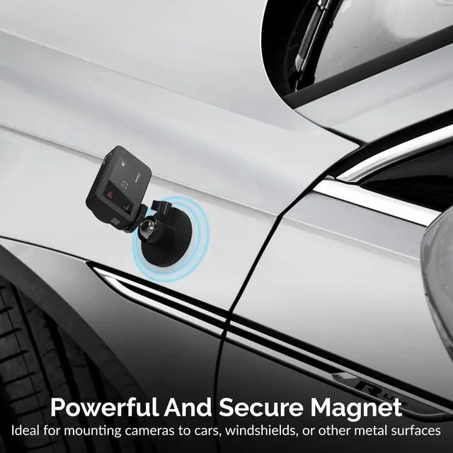 Alt view image 5 of 8 - SABRENT Rubber-Coated Magnetic Mount for Action Cam and Small Cameras (CS-MG66)