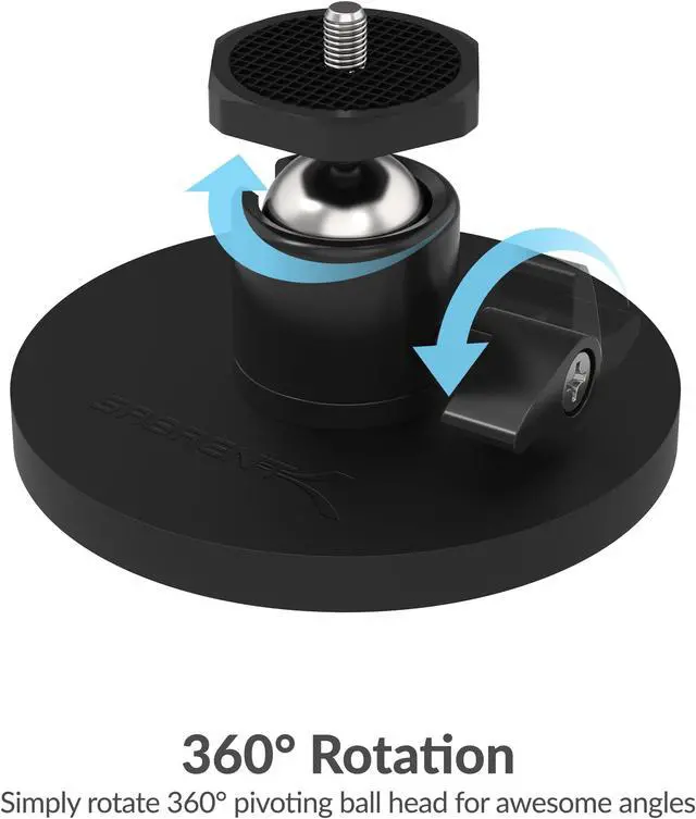 Alt view image 3 of 9 - SABRENT Rubber-Coated Magnetic Mount for Action Cam / Cameras and Small DSLR (CS-MG88)