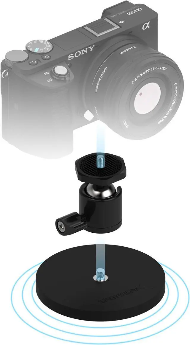 Main image of SABRENT Rubber-Coated Magnetic Mount for Action Cam / Cameras and Small DSLR (CS-MG88)