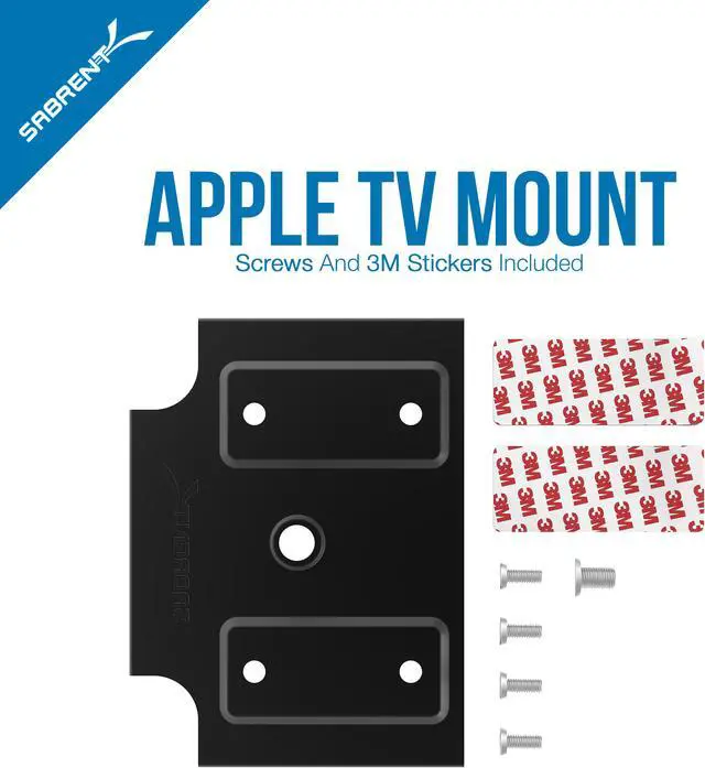 Alt view image 2 of 7 - SABRENT Apple TV Mount Compatible with the Apple TV 4 (BK-ATV4)