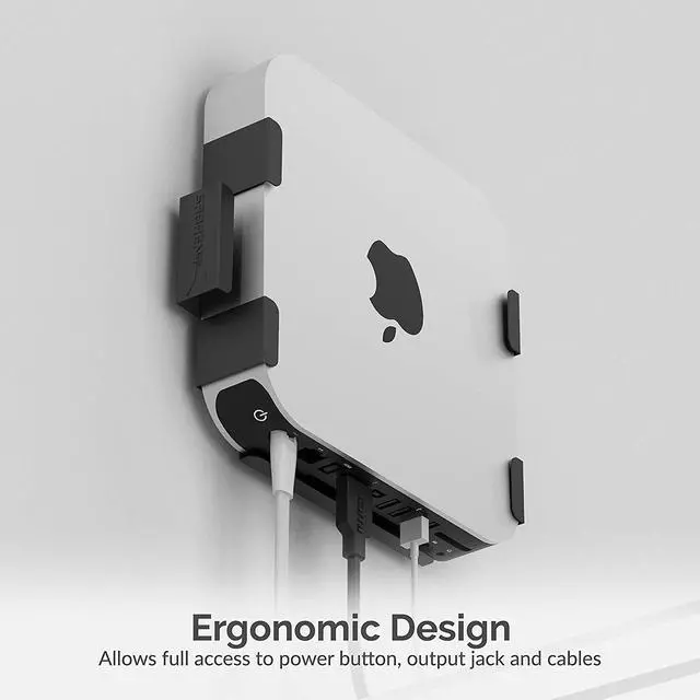 Alt view image 4 of 8 - SABRENT Mac Mini VESA Mount/Wall Mount/Under Desk Mount [Black] (BK-MABM)