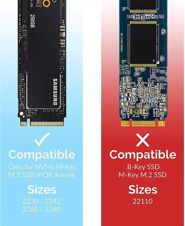Alt view image 5 of 13 - Sabrent USB Type-C Aluminum Enclosure for M.2 NVMe SSD in Gold (EC-NVME-GLD)