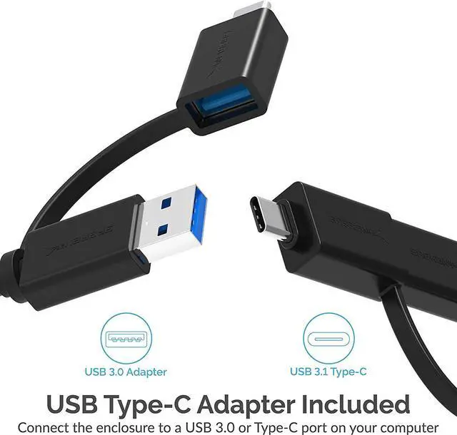 Alt view image 4 of 13 - Sabrent USB Type-C Aluminum Enclosure for M.2 NVMe SSD in Gold (EC-NVME-GLD)