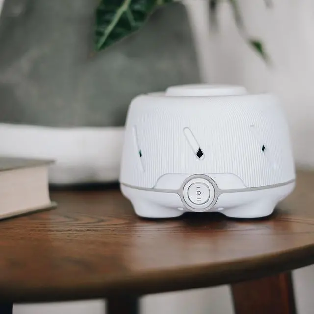 Alt view image 8 of 12 - Yogasleep Dohm (White/Gray) | The Original White Noise Machine | Soothing Natural Sound from a Real Fan | Noise Cancelling | Sleep Therapy, Office Privacy, Travel | For Adults & Baby | 101 Night Trial