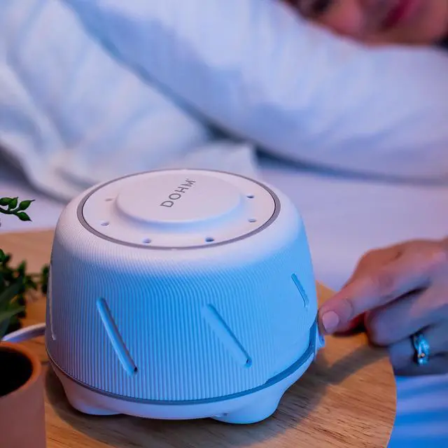 Alt view image 12 of 12 - Yogasleep Dohm (White/Gray) | The Original White Noise Machine | Soothing Natural Sound from a Real Fan | Noise Cancelling | Sleep Therapy, Office Privacy, Travel | For Adults & Baby | 101 Night Trial