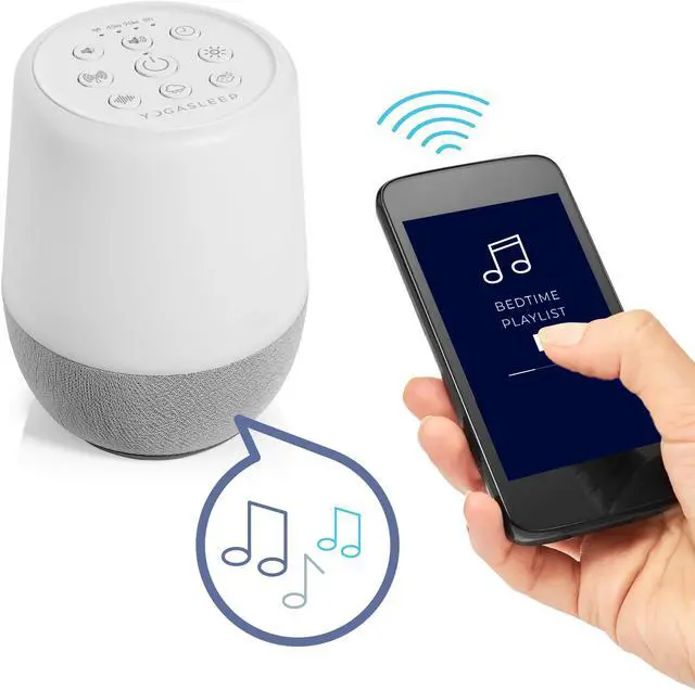 Alt view image 3 of 6 - Yogasleep Duet White Noise Sleep Sound Machine, Night Light, Wireless Speaker