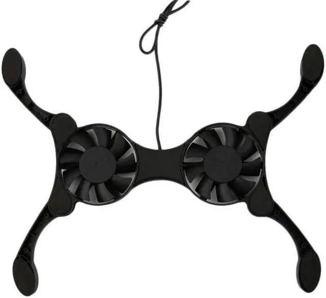 Alt view image 3 of 5 - USB portable folding cooler cooling fan pad 2 fans for notebook computers air-cooled
