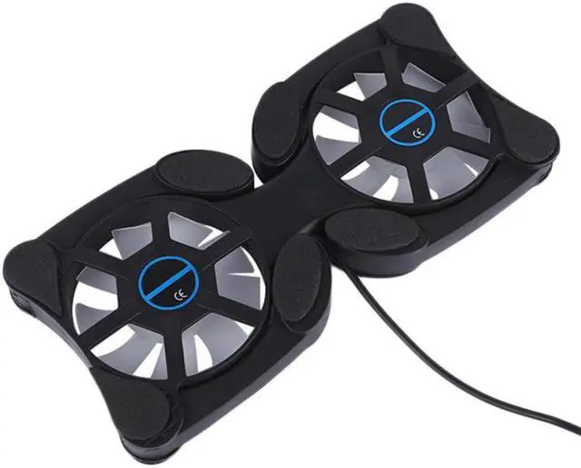Alt view image 5 of 5 - 1 Pc 2 Fan Laptop Radiator Foldable Portable USB Cooling Pad Computer Notebook Heatsink