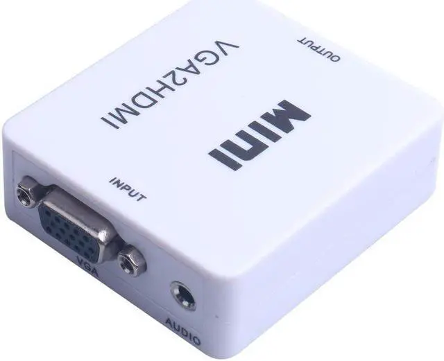 Alt view image 3 of 5 - 1080P MINI VGA to HDMI Converter With Audio VGA2HDMI Video Box Adapter for Notebook PC for HDTV Projector