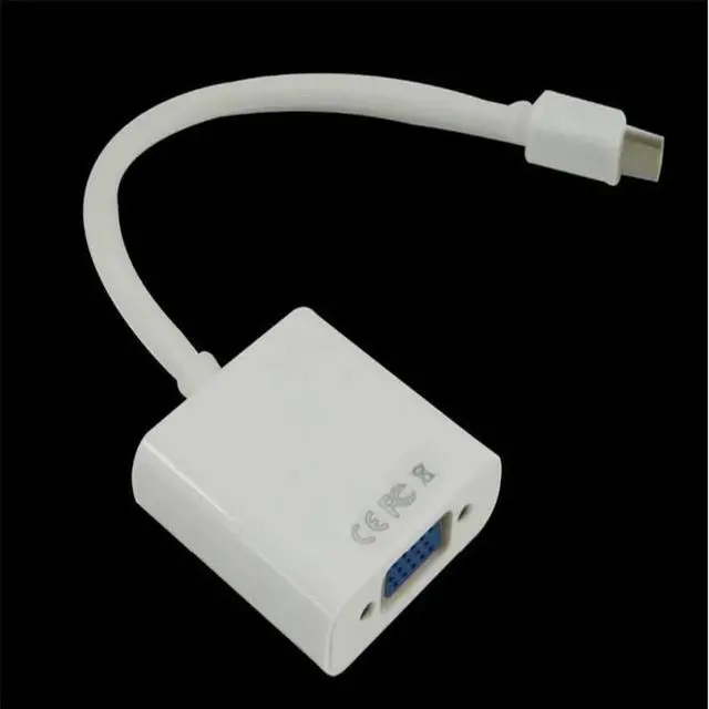 Alt view image 3 of 5 - Mini DP Video Adapter 1080p Thunderbolt Display Port to VGA Cables For