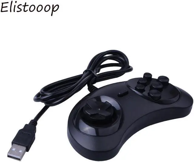 Main image of Classic 6 Buttons Gamepad Wired  Game Controller Joystick for SEGA Genesis/MD PC/MAC Mega Drive  Gamepad