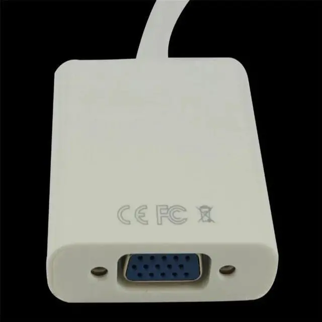 Alt view image 4 of 5 - Mini DP Video Adapter 1080p Thunderbolt Display Port to VGA Cables For
