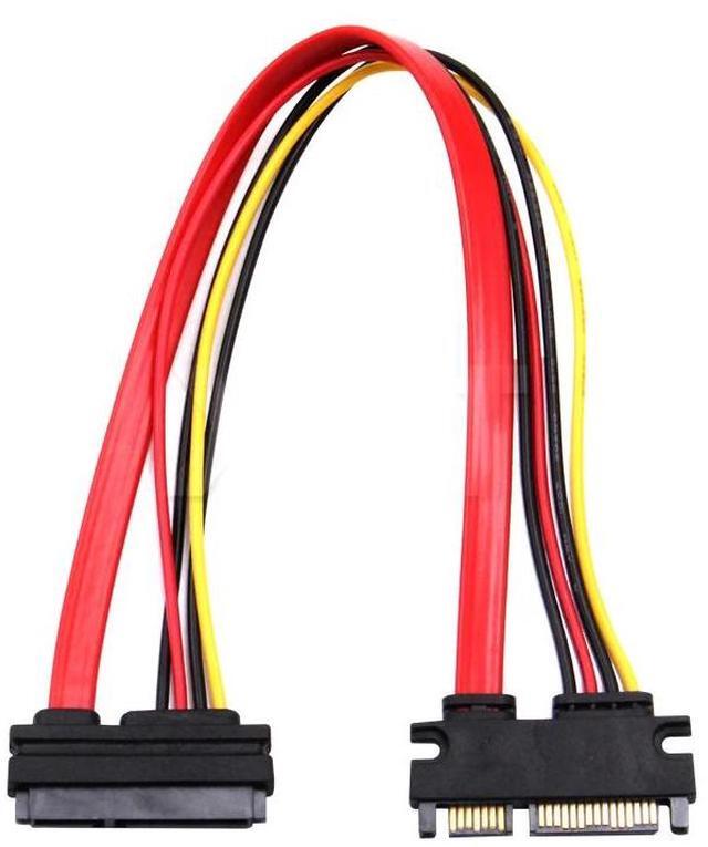 Alt view image 4 of 5 - 22Pin SATA Cable Male to Female 7+15 Pin Serial ATA SATA Data Power Combo Extension Cable Connector Conterver