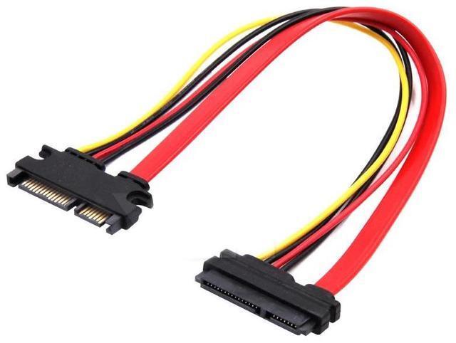 Alt view image 2 of 5 - 22Pin SATA Cable Male to Female 7+15 Pin Serial ATA SATA Data Power Combo Extension Cable Connector Conterver
