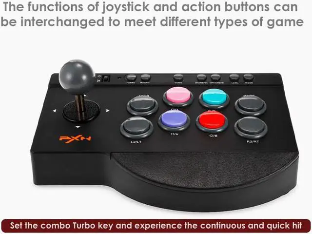 Alt view image 3 of 6 - PXN-0082 Arcade fightstick Game Joystick Gaming Controller For PC/PS4/PS3/XBOX ONE Game Rocker Gampad Handle Controller PXN 0082