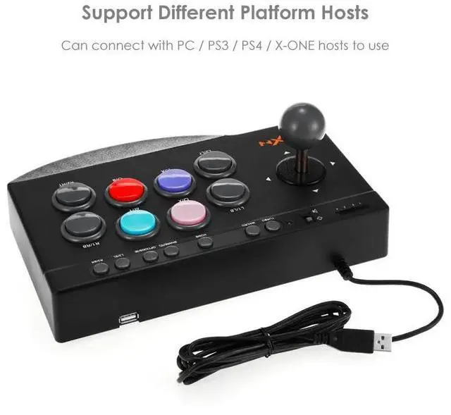 Alt view image 6 of 6 - PXN-0082 Arcade fightstick Game Joystick Gaming Controller For PC/PS4/PS3/XBOX ONE Game Rocker Gampad Handle Controller PXN 0082