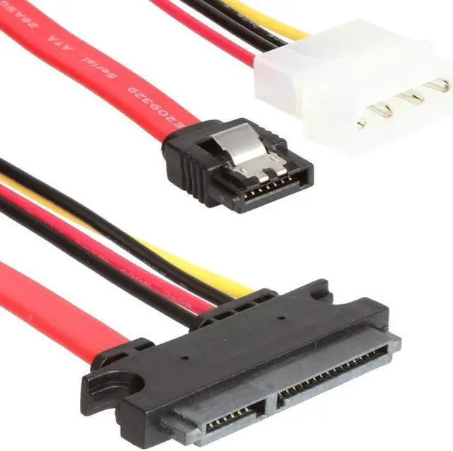 Main image of 22Pin Serial ATA Female Data Power Combo to 7Pin Female with Molex IDE 4Pin Power Cable For 2.5"/3.5" Hard Drives