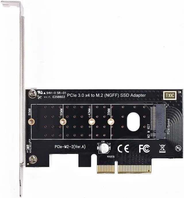 Alt view image 2 of 5 - M.2 NVME SSD to PCI Express PCIe 3.0 X4 Host Controller Expansion Card M-Key SSD Adapter Card with Low Profile Bracket