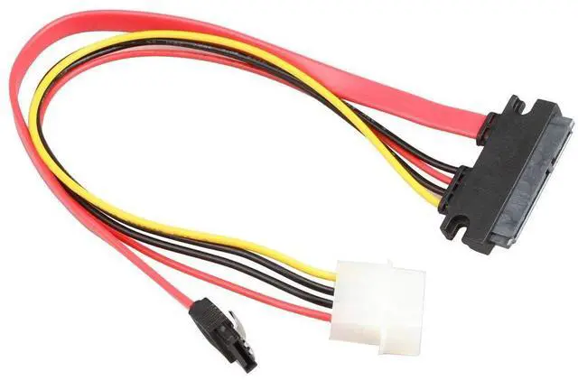 Alt view image 3 of 5 - 22Pin Serial ATA Female Data Power Combo to 7Pin Female with Molex IDE 4Pin Power Cable For 2.5"/3.5" Hard Drives