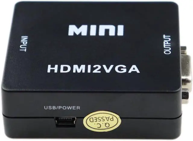 Alt view image 4 of 5 - 1080P HDMI to VGA Converter Box Full HD Video HDMI2VGA Adapter With 3.5mm Jack Audio Output For PC Laptop DVD PS4 XBOX360
