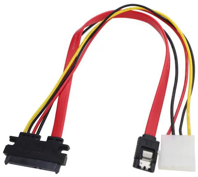 Alt view image 2 of 5 - 22Pin Serial ATA Female Data Power Combo to 7Pin Female with Molex IDE 4Pin Power Cable For 2.5"/3.5" Hard Drives