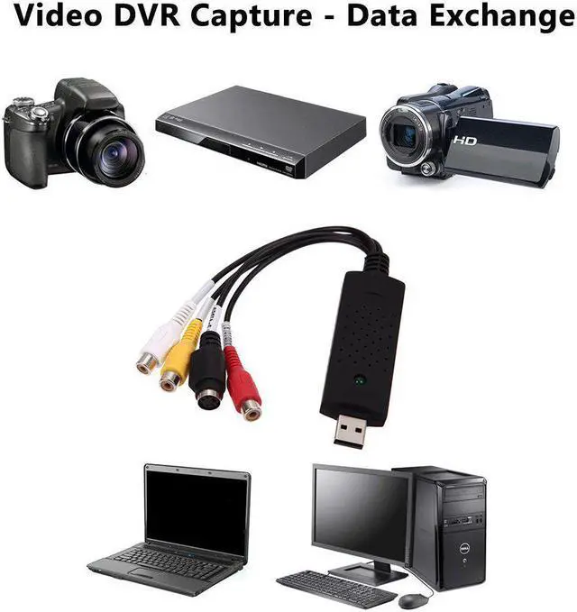 Alt view image 3 of 6 - VHS to Digital Converter USB 2.0 Video Converter Audio Capture Card VHS Box VHS VCR TV to Digital Converter Support Win 7/8/10