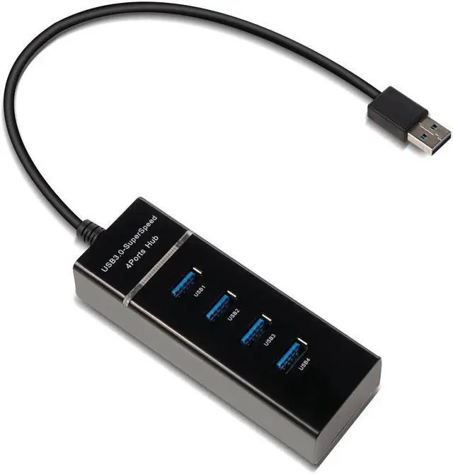 Main image of USB 3.0 Super Speed 4 Ports Hub with LED Light Ultra Slim USB Splitter Adapter Cable for Notebook, USB Flash Drives