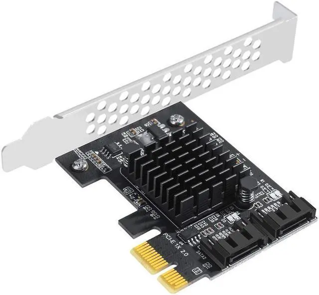 Alt view image 2 of 6 - PCI Express SATA 3.0 Controller Card 2 Port PCIe SATA III 6Gbps Internal Adapter Converter Support HDD SSD For Desktop PC Win 10