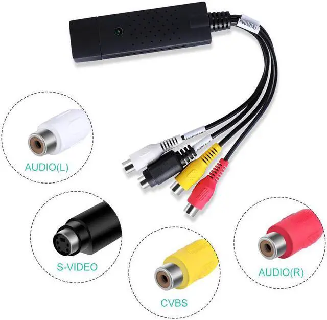 Alt view image 2 of 6 - VHS to Digital Converter USB 2.0 Video Converter Audio Capture Card VHS Box VHS VCR TV to Digital Converter Support Win 7/8/10