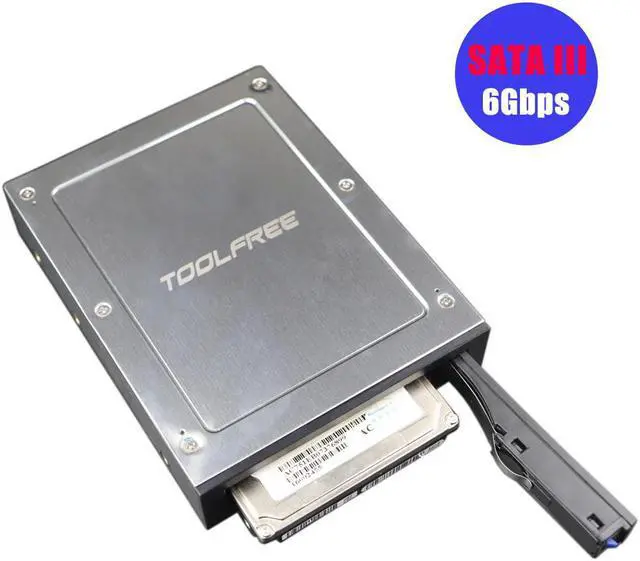 Alt view image 3 of 3 - 2.5 Inch to 3.5 Inch Internal Floppy Bay SATA III 6Gbps Tray-LESS Mobile Rack For 2.5" HDD SSD Hard Drive Backplane Enclosure