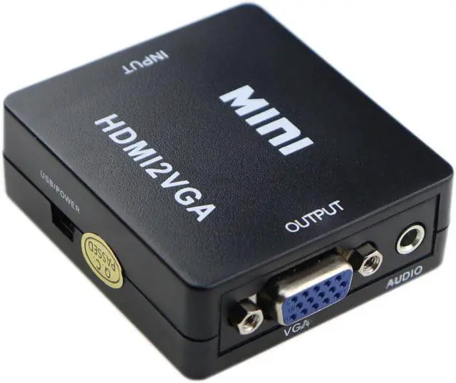 Alt view image 2 of 5 - 1080P HDMI to VGA Converter Box Full HD Video HDMI2VGA Adapter With 3.5mm Jack Audio Output For PC Laptop DVD PS4 XBOX360