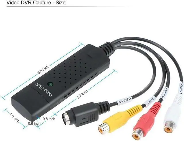 Alt view image 4 of 6 - VHS to Digital Converter USB 2.0 Video Converter Audio Capture Card VHS Box VHS VCR TV to Digital Converter Support Win 7/8/10
