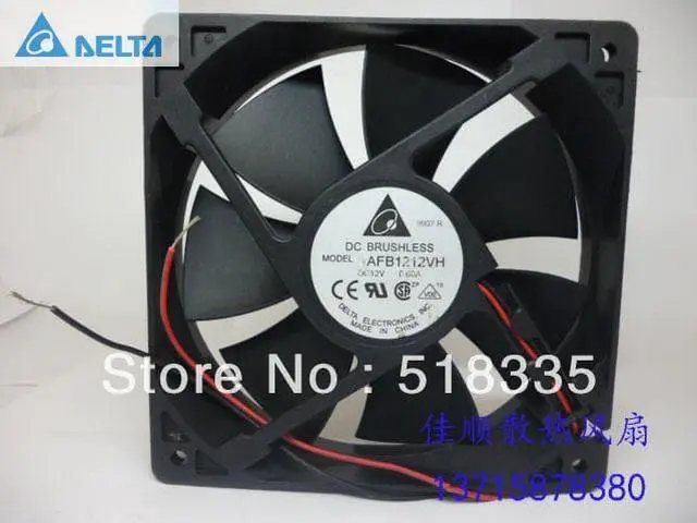 Main image of for delta AFB1212VH 12CM 120MM 1225 12025 120*120*25MM  12V 0.60A Cooling fan