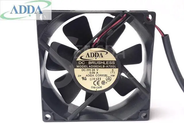 Main image of FOR ADDA AD0824LB-A70GL DC 24V 0.09A server axial cooling fans 8cm 8025 80x80x25mm cooler