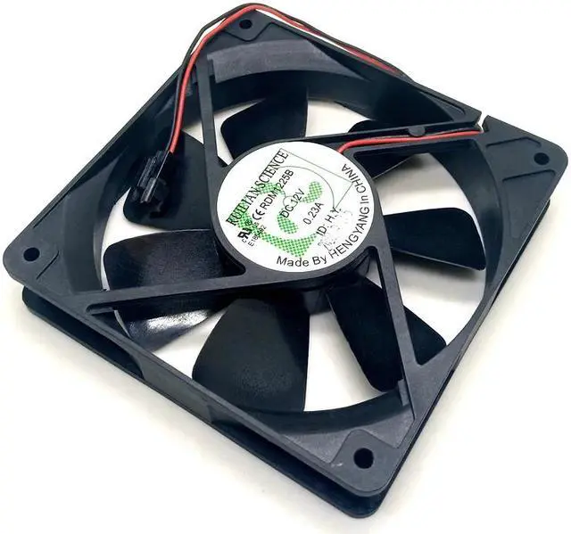 Alt view image 3 of 4 - 120mm fan New 12025 fan rdm1225b 12V computer power supply chassis cooling fan 12cm