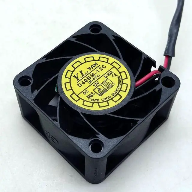 Alt view image 3 of 4 - For Yuelun 4cm 4020 DC 12V double ball high speed fan d40bm-12c computer case power cooling fan