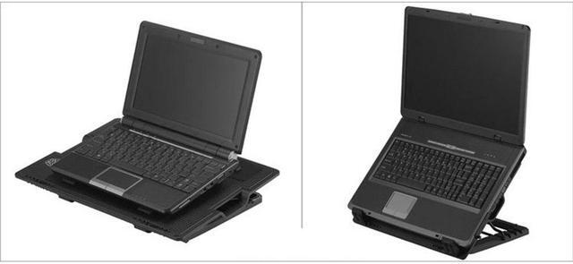 Alt view image 4 of 5 - cooler with 1 fan 1 USB ports notebook cooling pad for 14-17 inch Computer stand adjustable